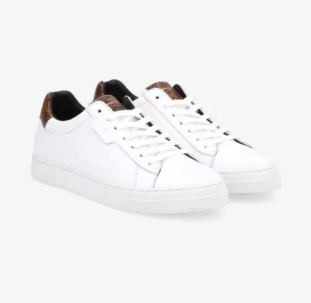 Baskets en cuir SPARK CLAY W NAPPA/P.SNAKE - Blanc Whisky - SCHMOOVE
