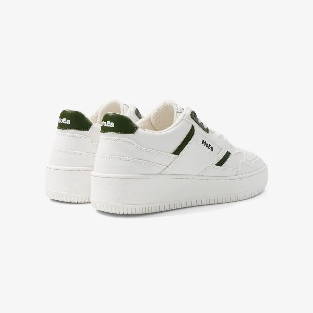 Baskets vegan en matières végétales | blanc "gen 1 white & green" - Moea