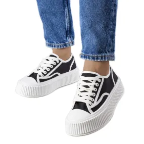 Black Delores Platform Sneakers Black