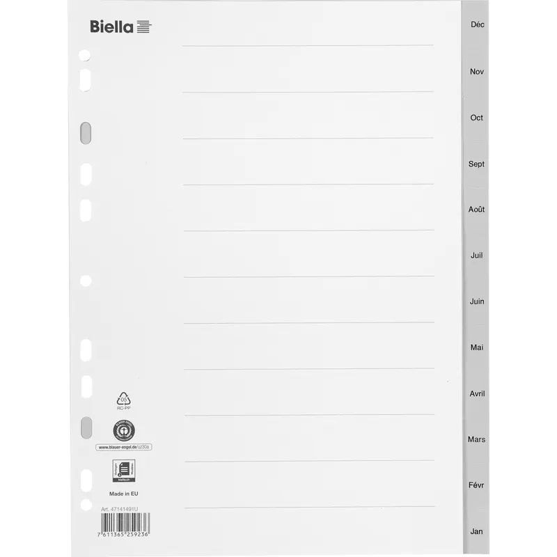 Biella répertoire, français, A4, Déc-Jan