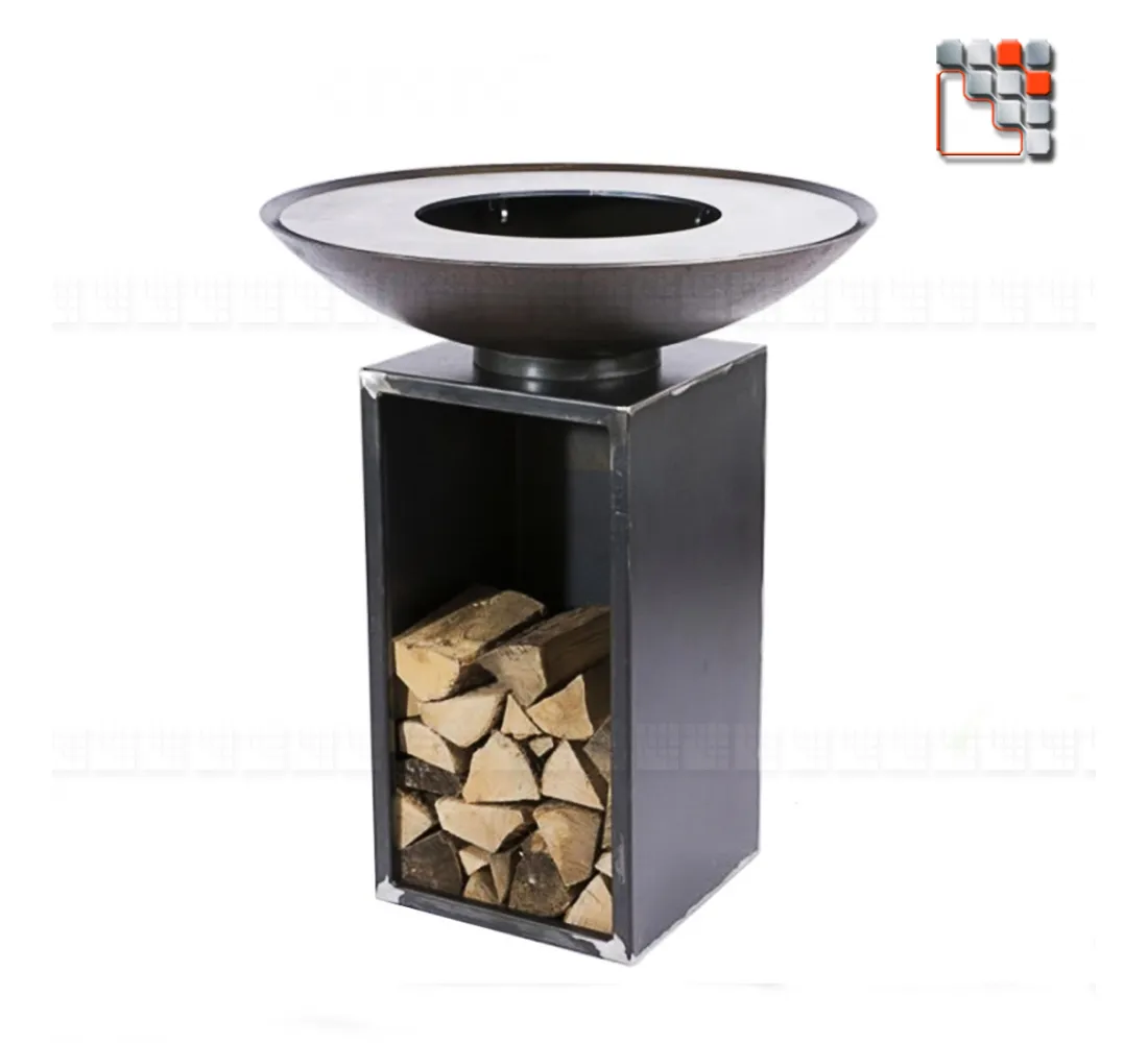 BRASERO RedFire ONYX Classic 80 cm – Black avec rangement bois
