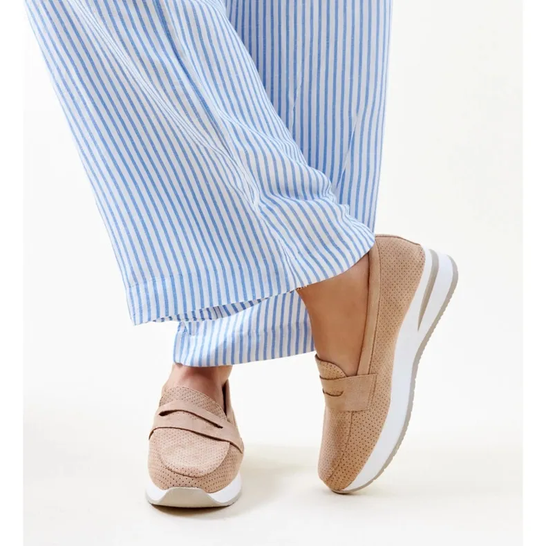 Brown Perforated Muna Shoes