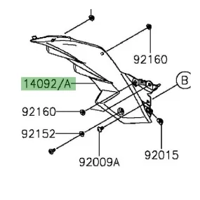 Kawasaki Z300 (2015-2016) Side Tank Cover | Moto Shop 35