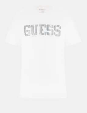 Camiseta GUESS con Logo Blanca Hombre
