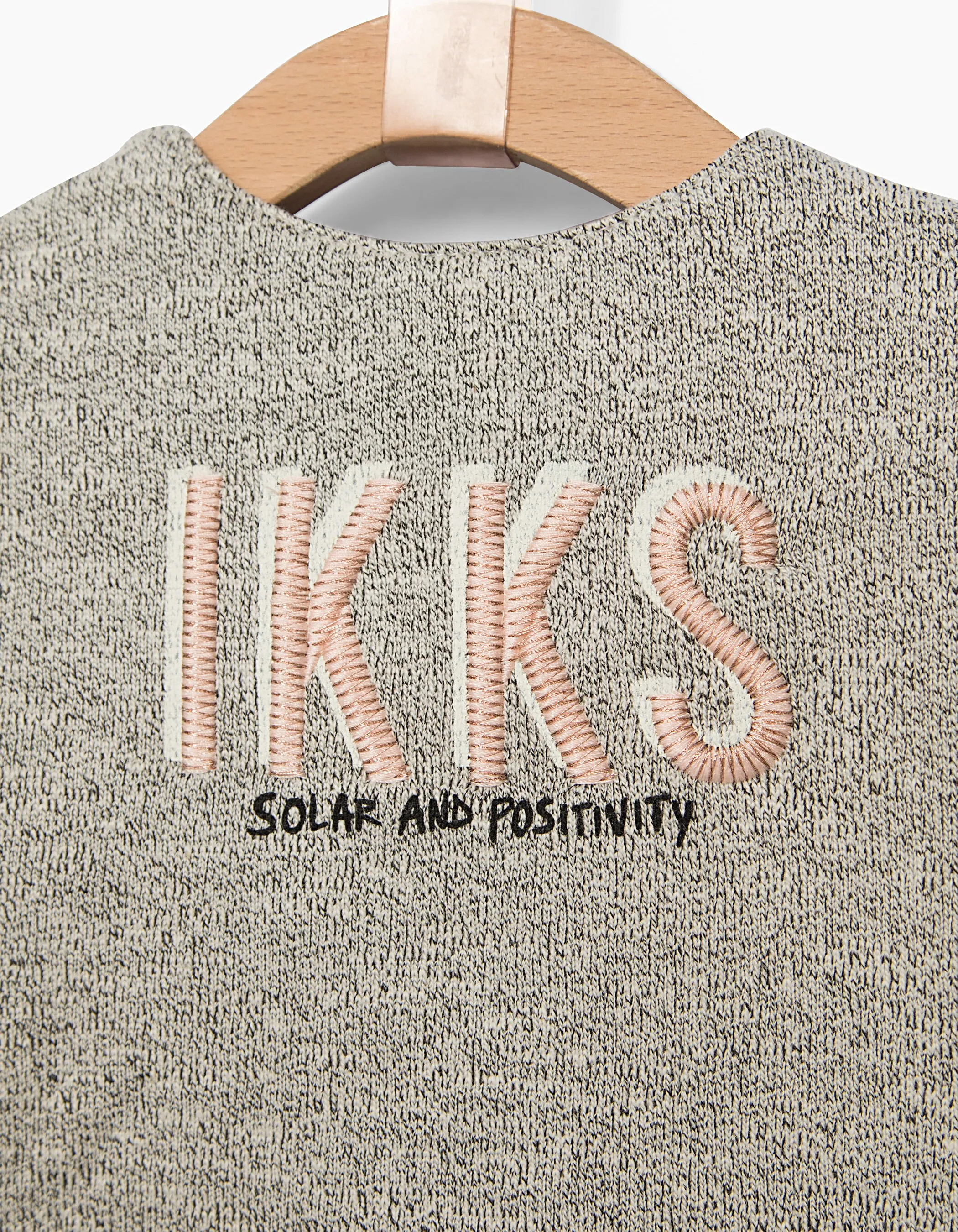 Gray Melange Knitted Baby Girl Cardigan
