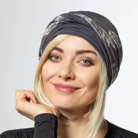 Chemo beanie with integrated headband Rina anthracite - Gisela Mayer