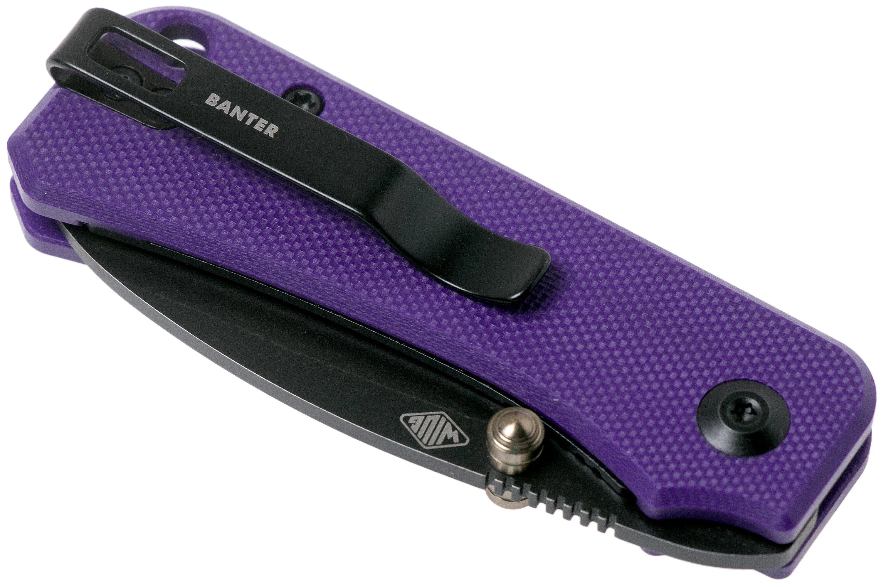 Civivi Baby Banter C19068S-4 Purple G10, Black Stonewashed couteau de poche, Ben Petersen design