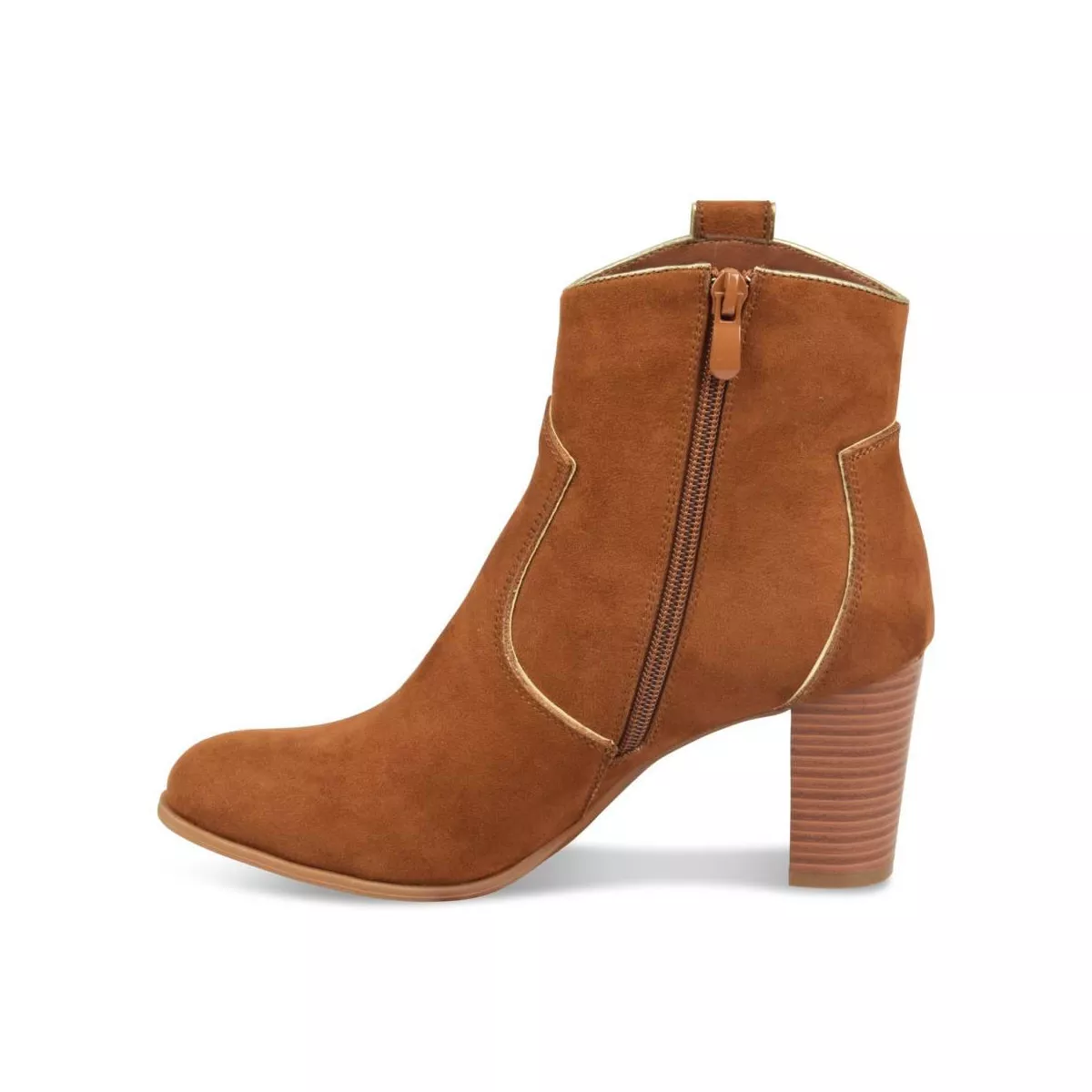 Cognac Brown Booties by My Botega