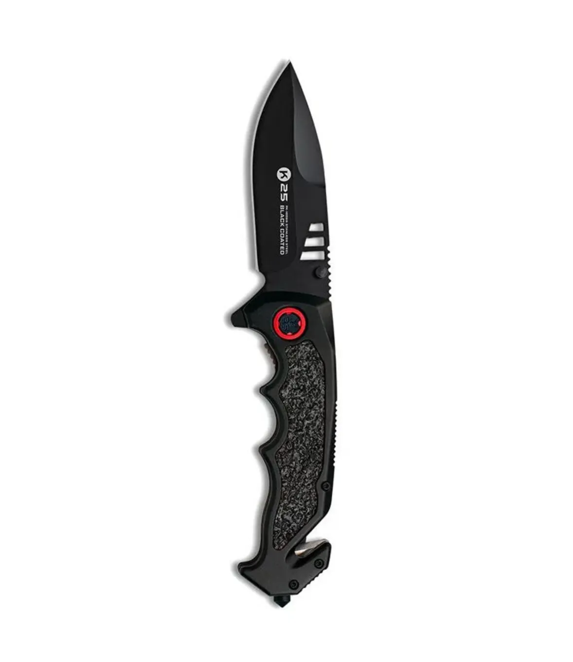 Couteau pliant tactique lame 9.6cm Noir - K25