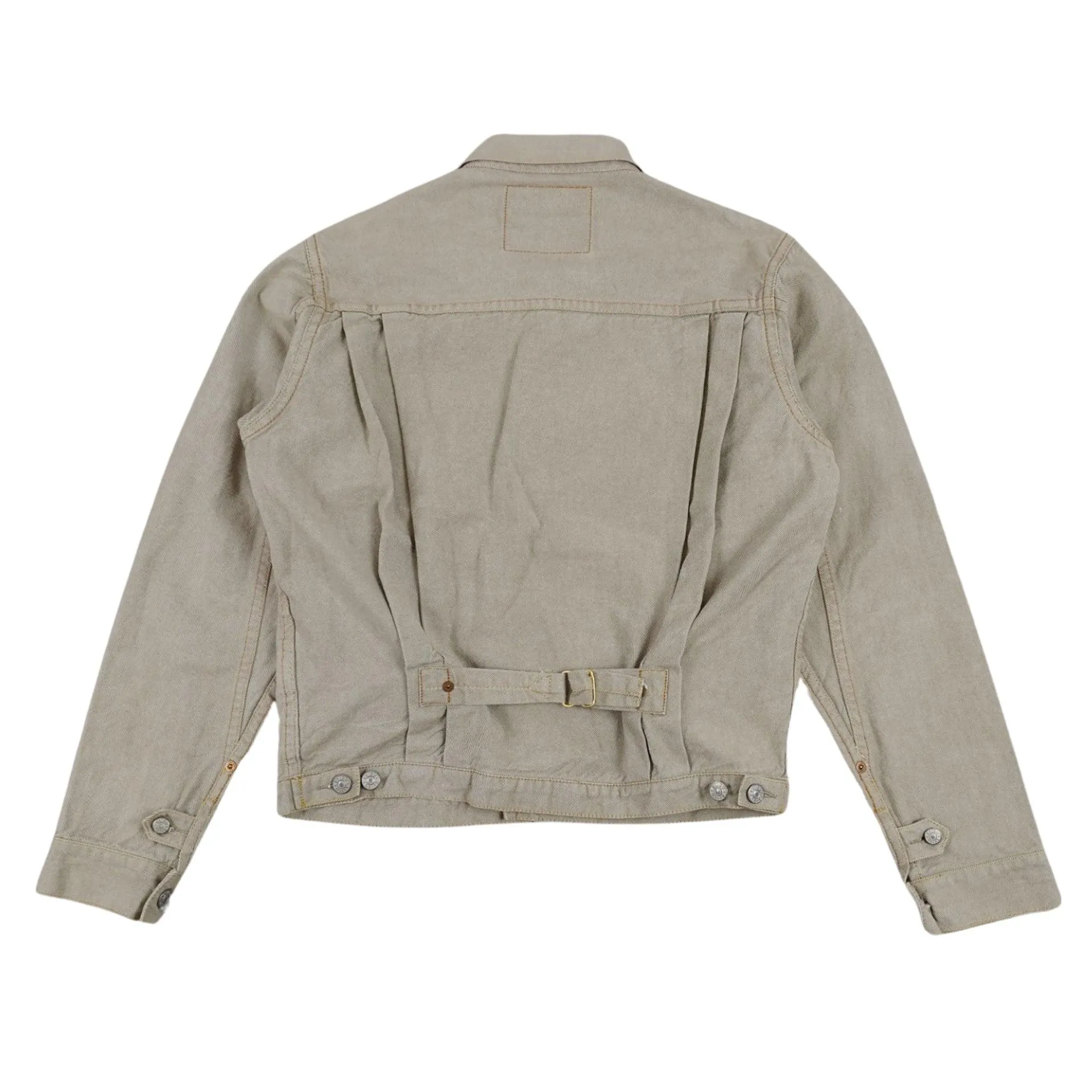 Cream Color Large Size Denim Jacket