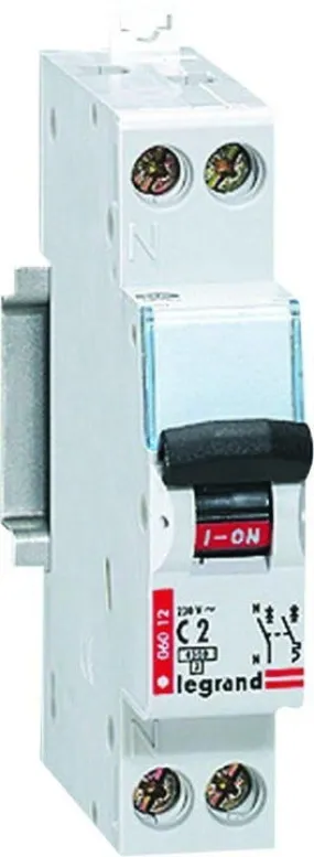 Disjoncteur 1 pôle + neutre 2A lexic