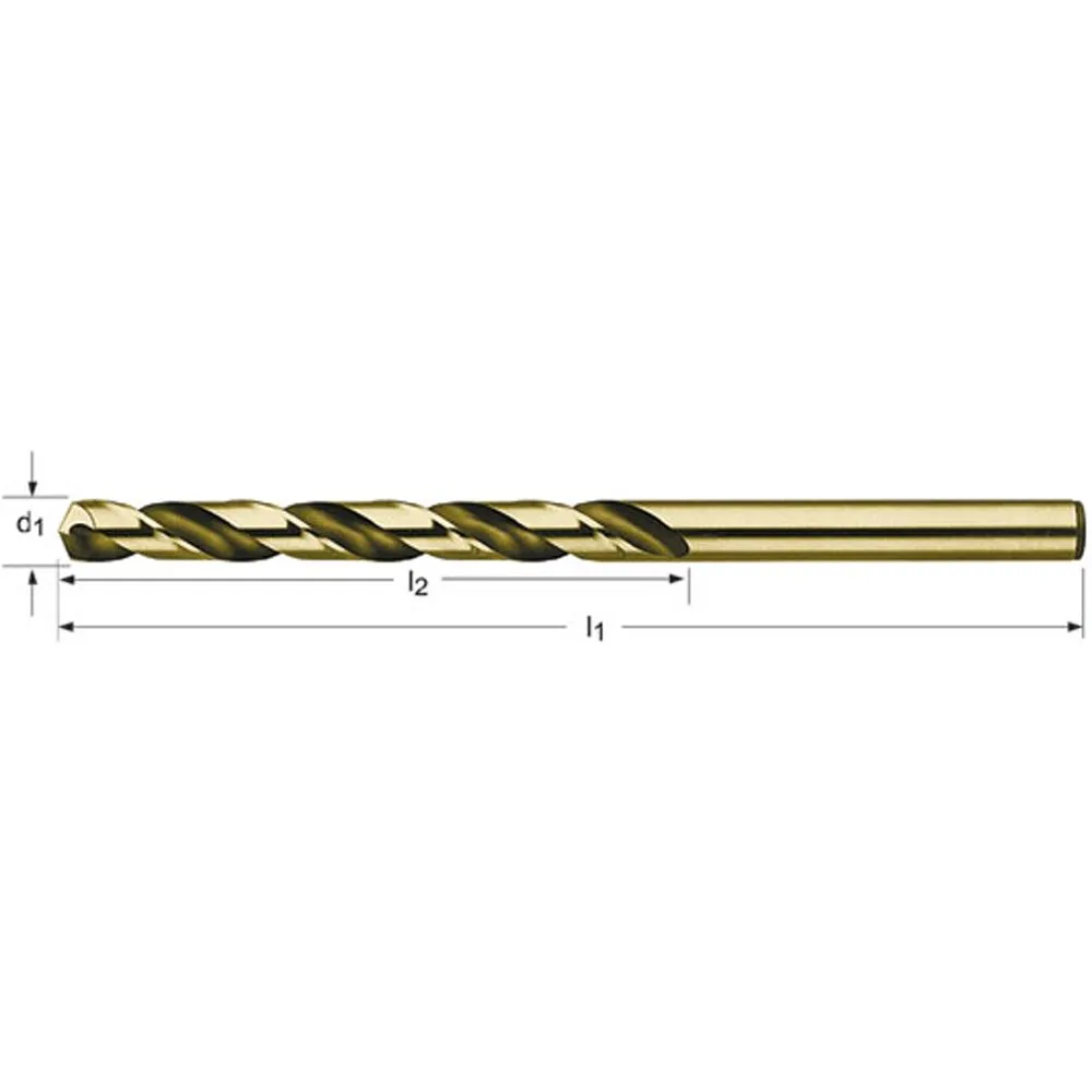 Dormer M52CON28 Foret à métal long #28 x 3" x 5-3/8" acier haute vitesse / cobalt