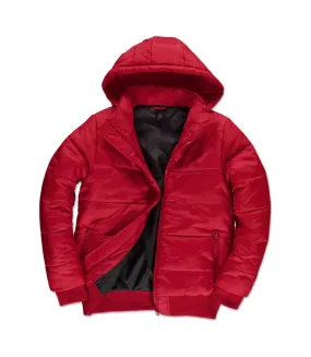 Men's Red Jacket with Removable Hood - JM940