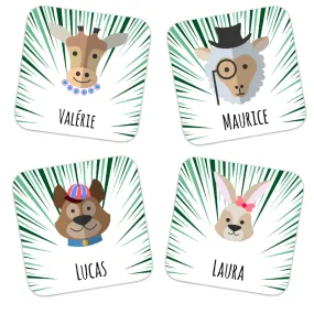 Family Zoo Glass Coaster