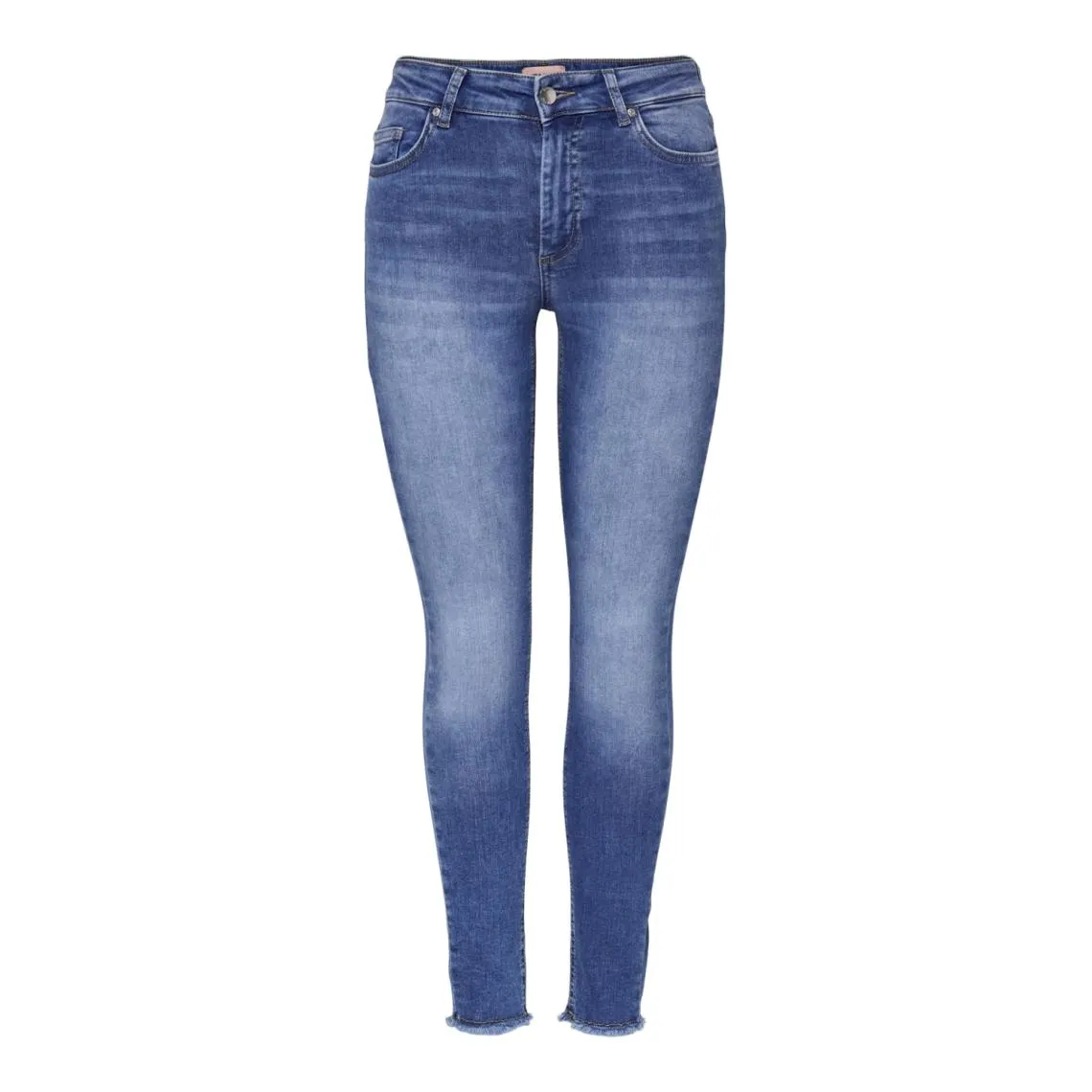 Blue Skinny Zip-Front Jeans | Adele Cotton, Mid-Rise - 3 Suisses