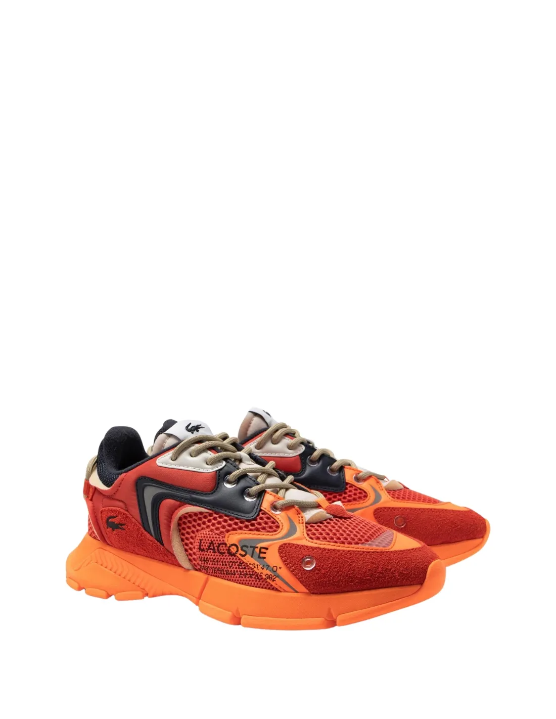 Lacoste Men's Orange Sneakers Style 60152 AM1