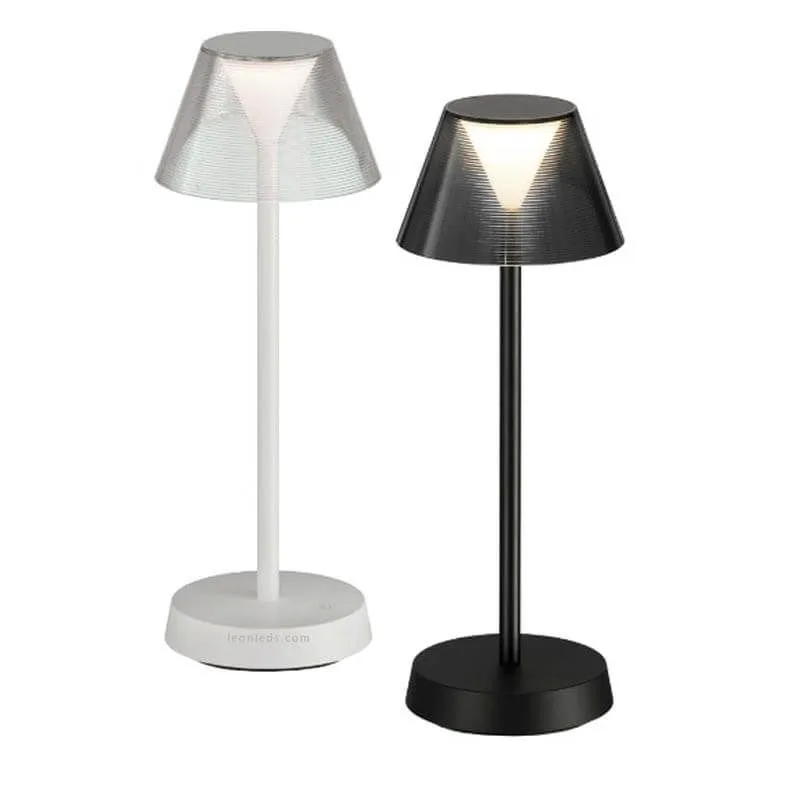Lampe de table d'extérieur LED portable noire Klappen Mantra | LeonLeds.com