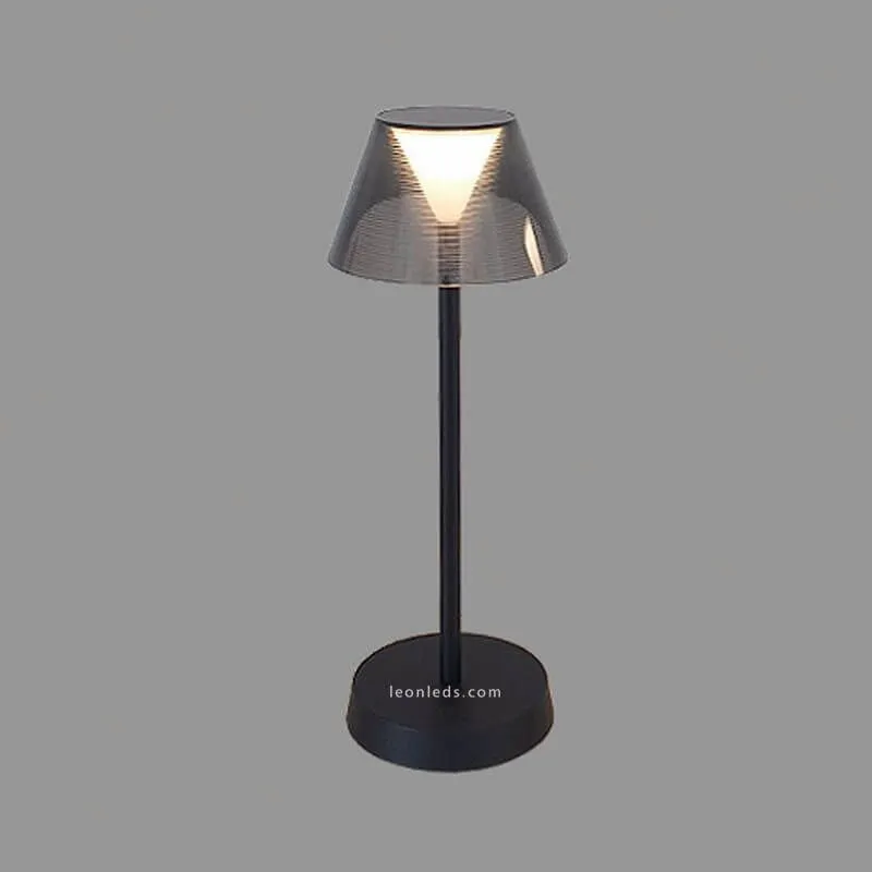 Lampe de table d'extérieur LED portable noire Klappen Mantra | LeonLeds.com