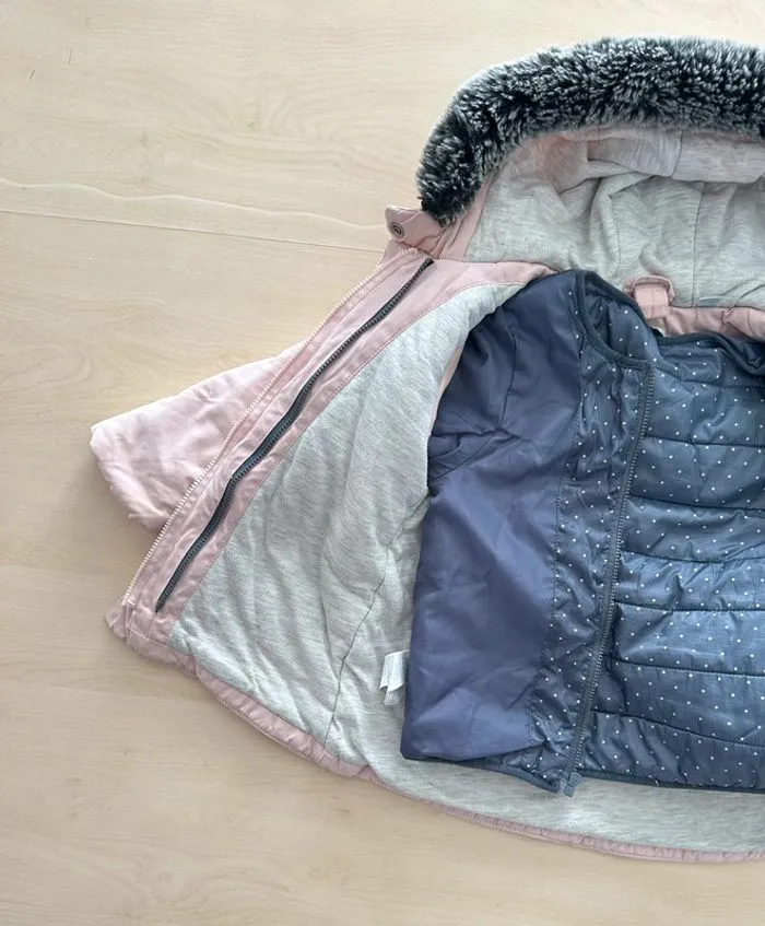 Manteau rose obaibi taille 23 mois 86 cm - Obaïbi - Prématuré  | Beebs