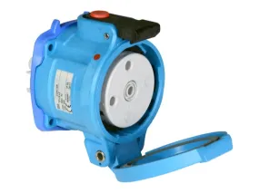 MARECHAL • DS3 Socle (Femelle) avec couvercle - IP55 - Poly bleu 1P+N+T 50A 250V