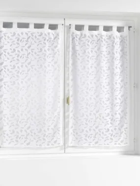 Paire de rideaux voile maille Collection Mannon - Blanc