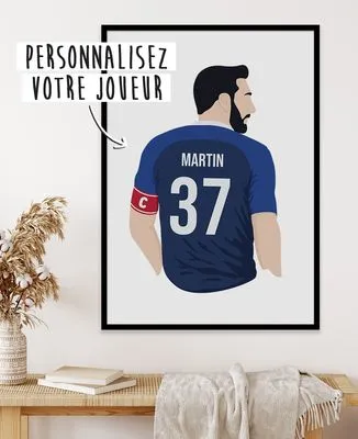 Personalized Football Player Men's T-Shirt