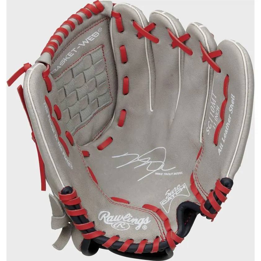 RAWLINGS SURE CATCH YOUTH SERIES BASEBALL GLOVE YOUTH M. TROUT SIGNATURE 11 LHT