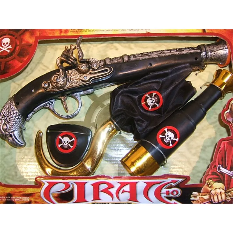 Revendeur Accessoires de pirate avec longue-vue et pistolet de pirate