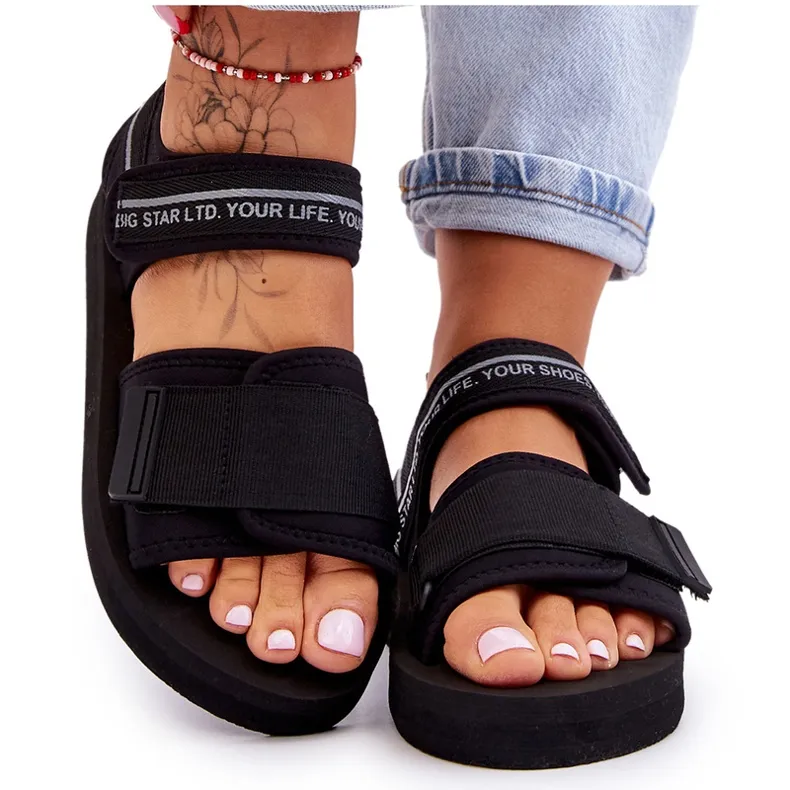 Sandales Velcro Femme Big Star LL274784 Noir le noir
