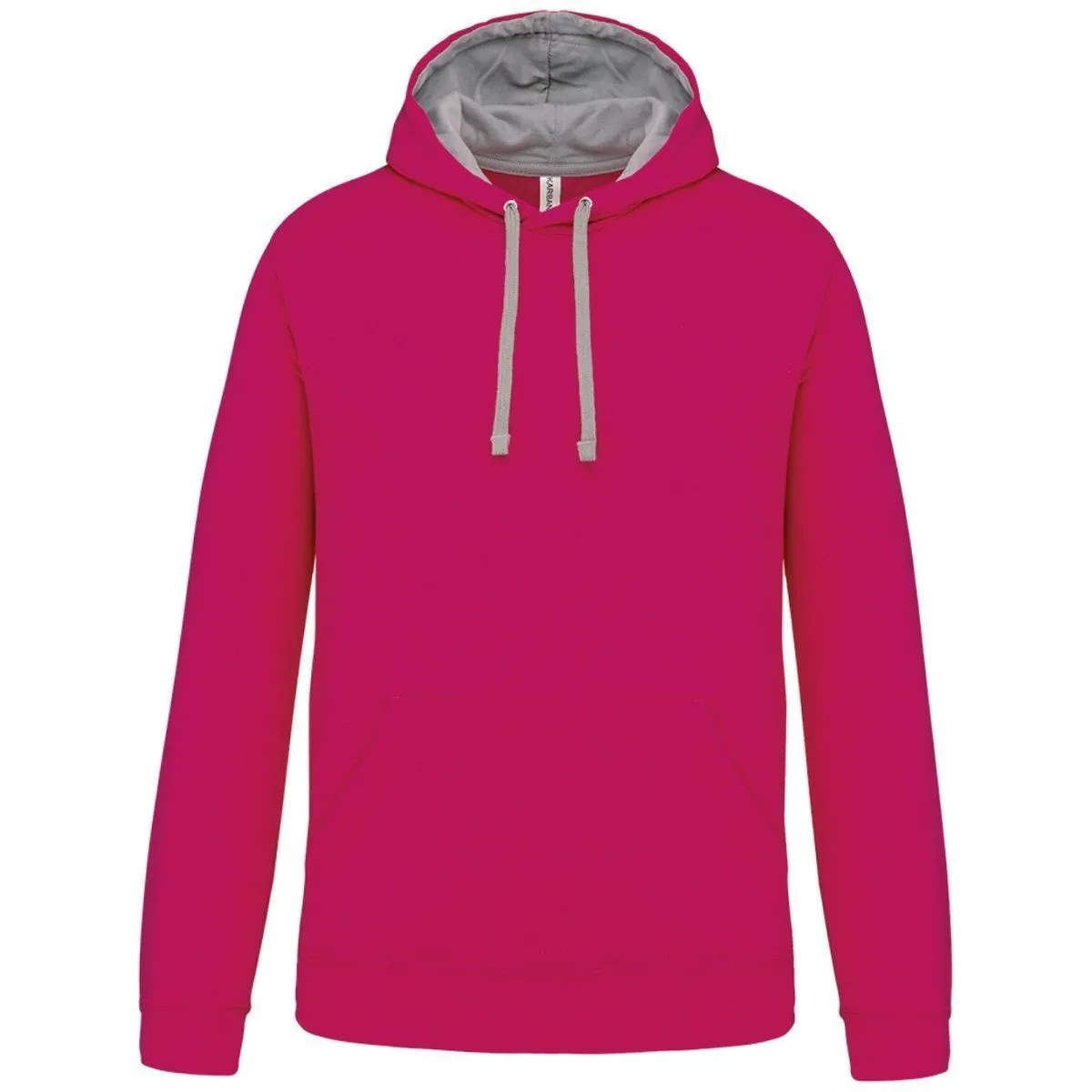 Sweat capuche contraste Homme K446 rose fuchsia et gris