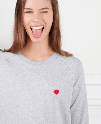 Embroidered Heart Men's Sweatshirt