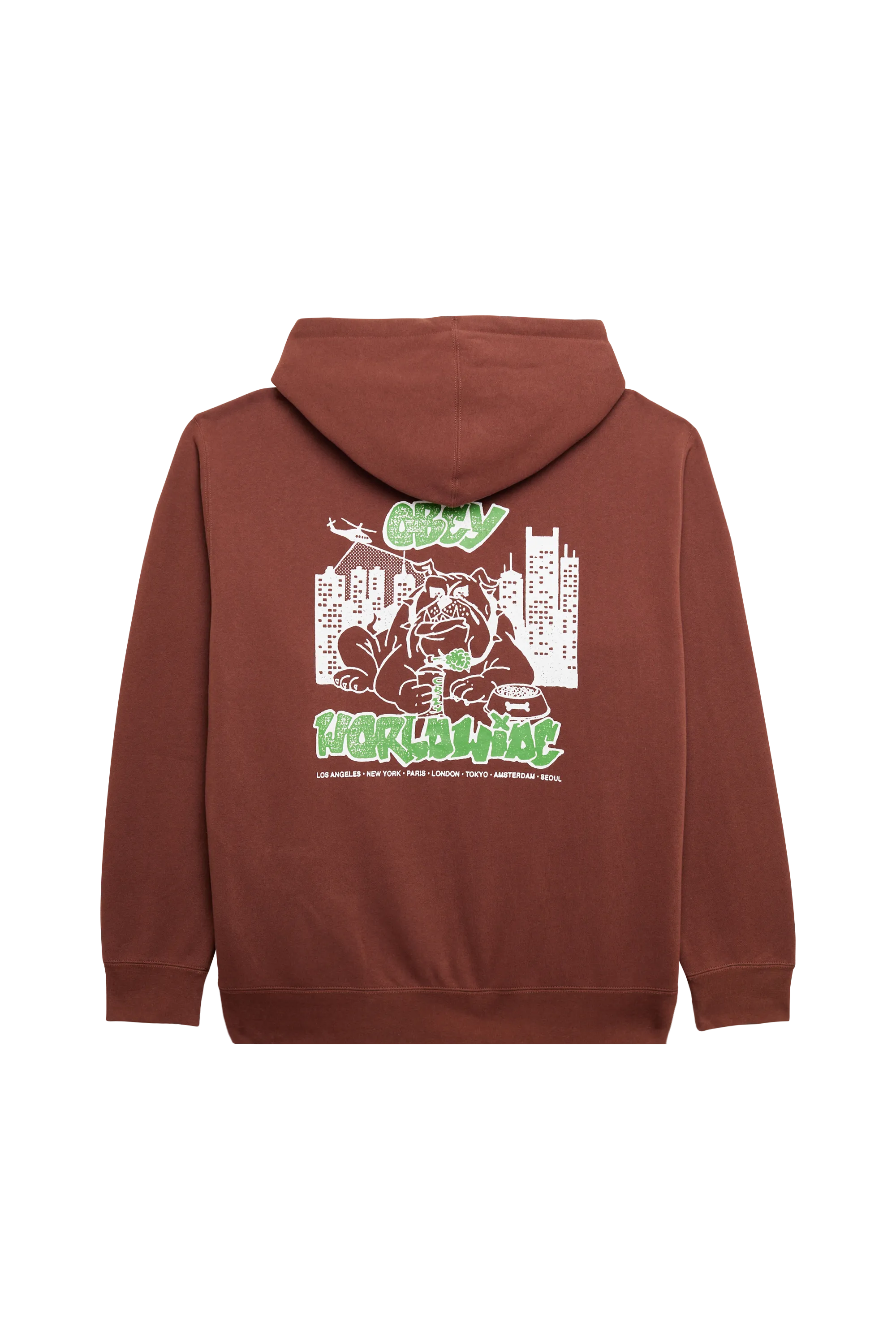 Marron Obey Homme Zippé Sweatshirt at Citadium