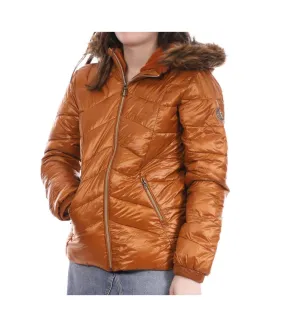 Teddy Smith B-Blam Women's Orange Puffer Jacket