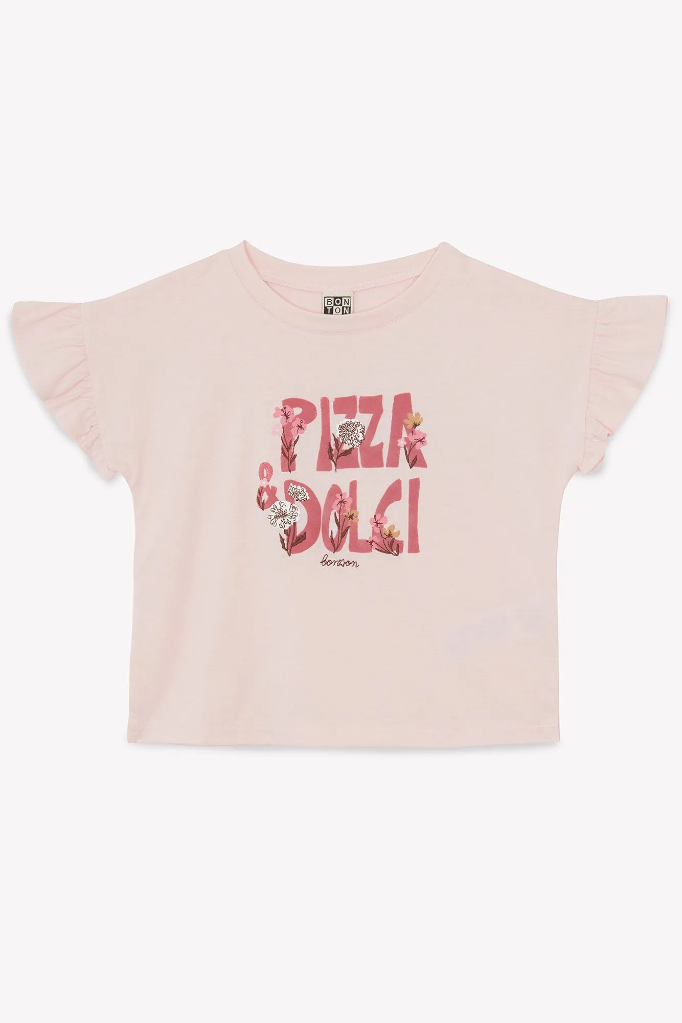 Tee-shirt - Lolita rose parfait illustration "Pizza Dolci"