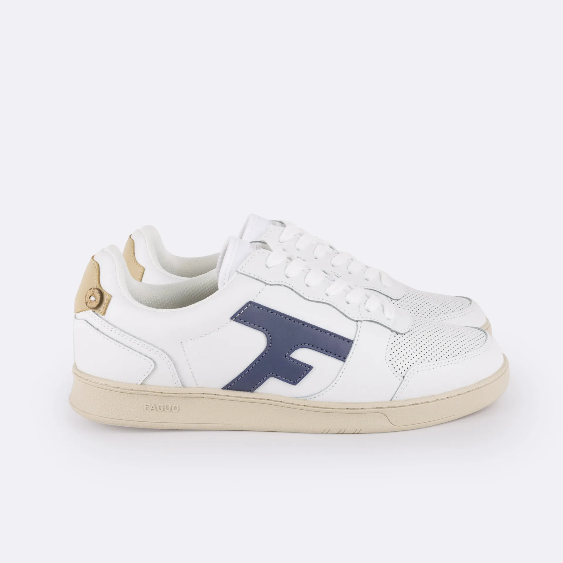 White & Blue Men's Hazel Sneakers - FAGUO