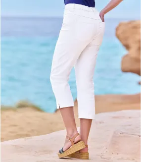 White 7/8 Tregging Pants